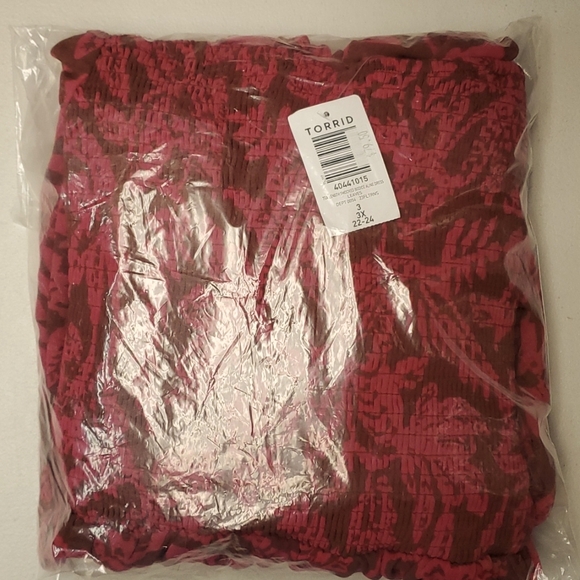 ❤NWT VINTAGE TORRID POCKETS DRESS - A-LINE LEAF PRINT - CHIFFON - PLUS SIZE - Picture 5 of 11